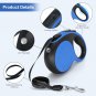 Retractable Dog Leash with Rechargeable LED Light for Night Walks, 16FT Dog Wal