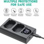 NP-FZ100 Battery Charger, Double Slot NP-FZ100 Charger for Sony BC-QZ1 Charger,