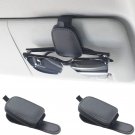 2 Packs Sunglasses Holders for Car Visor - Magnetic Leather Sunglasses Holder an