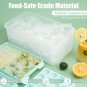 Ice Cube Tray, Upgraded Ice Cube Tray with Lid and Bin Set with Ice Bucket Inclu
