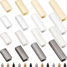 16 Sets Belt Tip with Screw, 4 Sizes Metal Side Clip Bag Buckle Zipper Webbing T