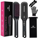 Hair Straightener Brush 5 Temp Settings Ionic Straightening Brush for Frizz-Free