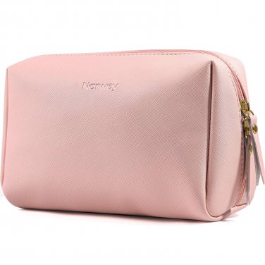 Large Vegan Leather Makeup Bag Zipper Pouch Travel Cosmetic Organizer for Women