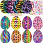 8 Pcs Easter Eggs Rainbow Scratch Paper Art Set,Easter Crafts for Kids Ornaments