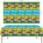 Tractor Party Tablecover, 4 Pcs Birthday Party Decorations Plastic Tablecloths f