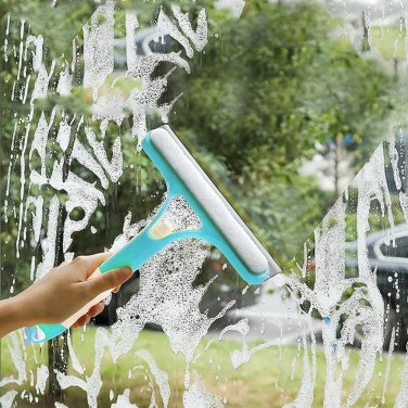 Double Sided Water Jet Shower Squeegee, Mirror Wiper, Simple Window Spray Brush,