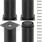 4 Inch Furniture Legs, Legs for Furniture Set of 4, Black Couch Legs, Stainless