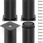 4 Inch Furniture Legs, Legs for Furniture Set of 4, Black Couch Legs, Stainless