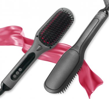 Hair Straightening Brush,  Ion Straightening Brush Negative Ion, Anti-Curl Hot C