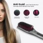 Hair Straightening Brush,  Ion Straightening Brush Negative Ion, Anti-Curl Hot C