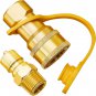 1/2â Gas Quick Connect Kit, LP Gas Quick Connect Disconnect Connector & Male Ins