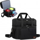 Bowling Ball Bag for 2 Ball, Bowling Tote Bag Double Layer with Wooden Bowling H