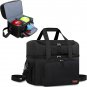 Bowling Ball Bag for 2 Ball, Bowling Tote Bag Double Layer with Wooden Bowling H