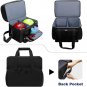 Bowling Ball Bag for 2 Ball, Bowling Tote Bag Double Layer with Wooden Bowling H