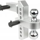 Adjustable Trailer Hitch, Only Fits 2-Inch Receiver, 8” Drop/Rise Alloy Steel Dr
