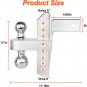 Adjustable Trailer Hitch, Only Fits 2-Inch Receiver, 8â Drop/Rise Alloy Steel Dr