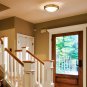 Modern Gold Flush Mount Ceiling Light 12 Inches Brass Ceiling Light White Glass