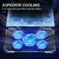 Upgrade Laptop Cooling Pad,Gaming Laptop Cooler with 5 Quiet Fans,2 USB Ports,5