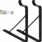 Closet Rod Brackets Heavy Duty Closet Rod Support Black Shelf Bracket with Rod H