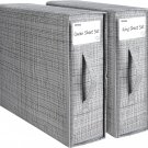 Bed Sheet Set Organizer, Foldable, 2 Pcak Fabric Storage Containers Bins for Fla
