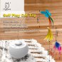 Migipaws Cat Toys Interactive Butterfly Feather Mice Spin with Smart Rolling Bal