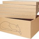 5 Packs in 1 Cat Scratch Pad with Box for Indoor Cats, Larger-Sized Durable Card