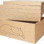 5 Packs in 1 Cat Scratch Pad with Box for Indoor Cats, Larger-Sized Durable Card