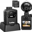 WD5 1296P Body Mounted Camera, 128G Body Camera, Wearable Camera Include 2PCS Re