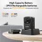 WD5 1296P Body Mounted Camera, 128G Body Camera, Wearable Camera Include 2PCS Re