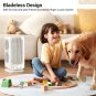 Bladeless Small Tower Fan White 90° Oscillating Fan 12000Mah Battery Operated Po
