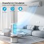 Bladeless Small Tower Fan White 90° Oscillating Fan 12000Mah Battery Operated Po