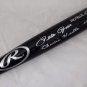 Pete Rose Autographed Black Rawlings Bat Cincinnati Reds "Charlie Hustle" PR Hol