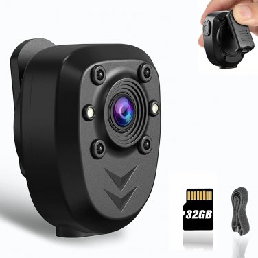 Mini Body Camera Wireless Security Indoor/Outdoor Sports Cams 32G Memory Card We
