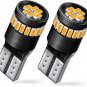 194 LED Bulb,Super Bright Amber Yellow 168 2825 W5W T10 Wedge 24-SMD 3014 Chipse