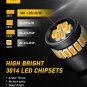 194 LED Bulb,Super Bright Amber Yellow 168 2825 W5W T10 Wedge 24-SMD 3014 Chipse