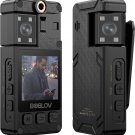 A24 1296P Body Worn Camera, 64GB 180° Rotate Side Lens Video Camera, Built-In 20