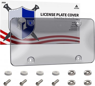 Tinted License Plate Cover - Fits All Standard 6X12 Inches License Plates, Cool