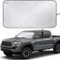 Magnelex Windshield Sunshade with Bonus Steering Wheel Sun Shade. Reflective Pol