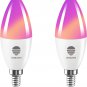 Smart Candelabra LED Bulbs, Smart Chandelier Light Bulbs 2700K-6500K+Rgbw 60W Eq