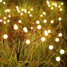 Solar Garden Lights - Firefly 4 Pack 12 LED, Sway by Wind, Waterproof Decorative