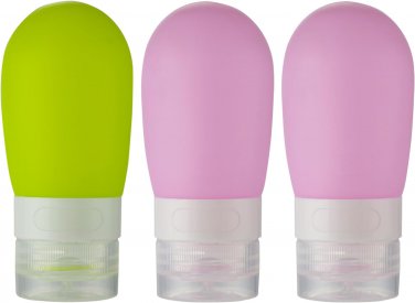 TSA Approved 2.82Oz Silicone Toiletry Travel Size Squeeze Bottles (3Pack)