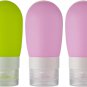 TSA Approved 2.82Oz Silicone Toiletry Travel Size Squeeze Bottles (3Pack)