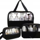 3 Pack Makeup Bag, Travel Cosmetic Bag with Handle Waterproof Toiletry Bag Porta