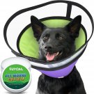 Dog Cones for Large Medium Small Dogs,W/Pet Wound Care Balm Promote the Healing