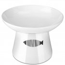 Cat Raised Food/Water Bowl for Elder Big Cats, Non-Skid 4.8X6.4In Premium Cerami