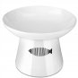 Cat Raised Food/Water Bowl for Elder Big Cats, Non-Skid 4.8X6.4In Premium Cerami