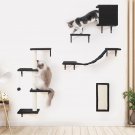 Modern Wall-Mounted Cat Furniture - 5Pcs Cat Wall Shelves, Stable Wooden Cat Cli