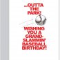 Baseball Birthday Card 1-Pack (5X7) Power Player Illustrated Sports Birthday Car