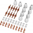 60Pcs PT-31 Extended Air Plasma Cutting Nozzle Electrode Consumables Fit CUT-40