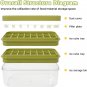Ice Cube Tray with Lid and Bin, 64 Grids Ice Trays for Freezer with Bin, Silicon